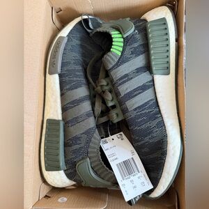 Adidas NMD R1 Olive and Black Sneakers